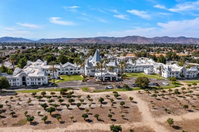 Aerial view of Camelot Senior Living Community