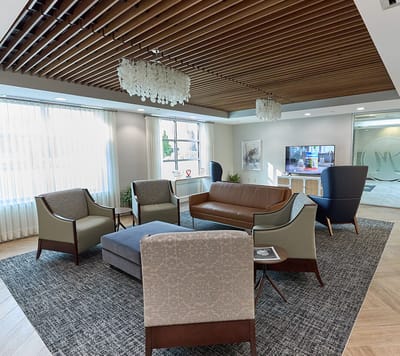Interior common area with comfortable seating