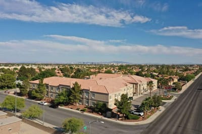 Aerial view of Desert View Senior Living facility