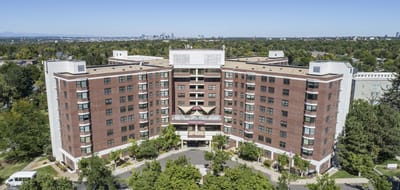 Aerial view of Brookdale Meridian Englewood building