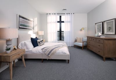 Stylish private resident room with modern decor