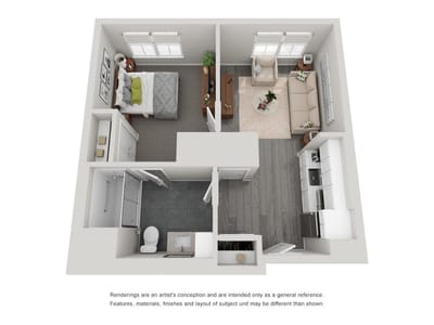 Architectural floor plan of a residential unit