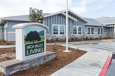 Sign for Vaca Valley Living, a memory care community