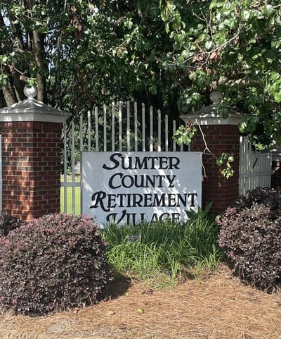 Signage at the entrance of Sumter County Retirement Village