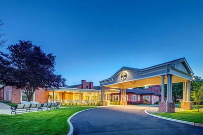 Exterior view of Paul's Run Retirement Community entrance