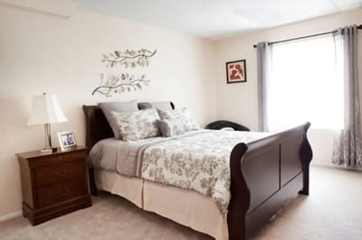 Cozy interior of a private resident room with decor