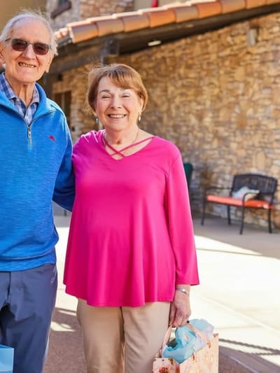 Happy couple enjoying their time outdoors