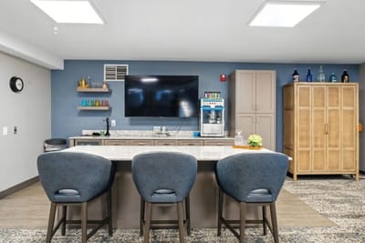 Common area with seating and refreshments