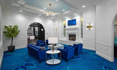 Interior common area with stylish seating and decor
