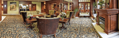 Common area with seating and decor