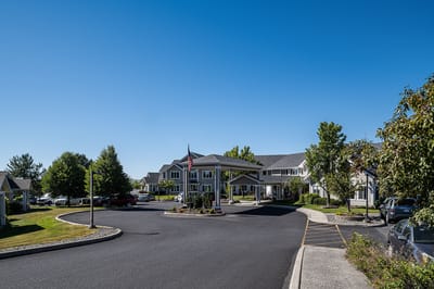 Exterior view of Bishop Place assisted living facility