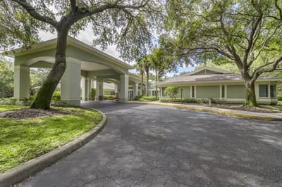 Entrance to Brookdale Pointe West senior living facility