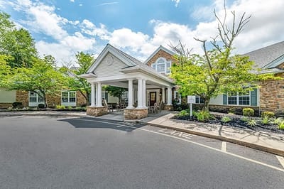 Exterior view of Brookdale Hamilton entrance