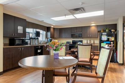 Interior view of a common kitchen area