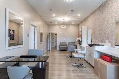 Stylish salon interior with modern furnishings