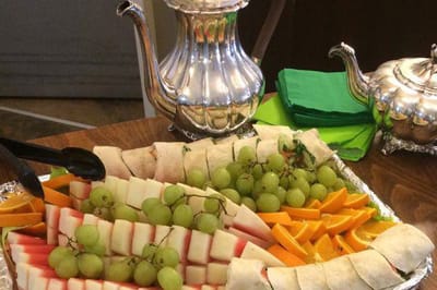 Beautifully arranged fruit platter for residents