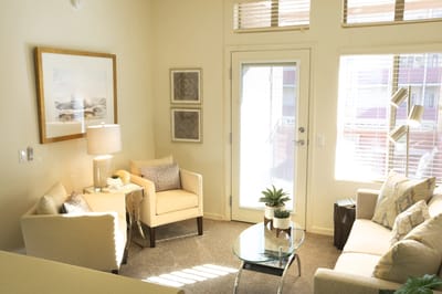 Bright and inviting living room area