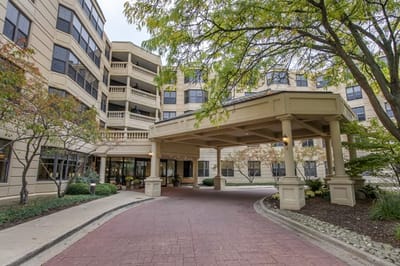 Entrance canopy of Brookdale at Home® Lisle