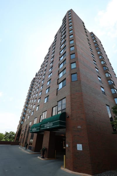 Exterior view of The Kenwood building entrance