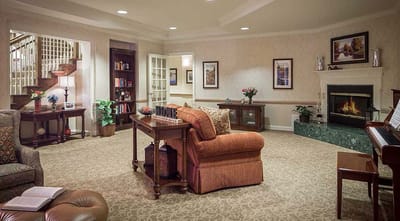 Cozy common area with comfortable seating and decor