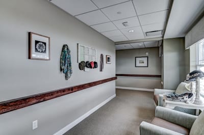 Interior hallway with decorative elements
