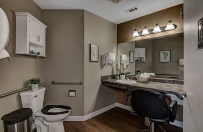 Clean and accessible bathroom facility