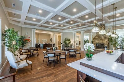Interior dining room with tables and seating