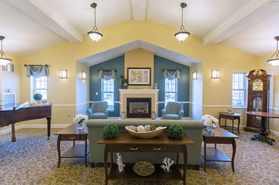 Cozy common area with seating and decor
