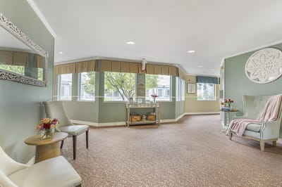 Bright, inviting common area with natural light