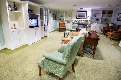 A cozy common area with comfortable seating