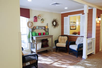 Cozy interior seating arrangement in a common area