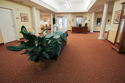 Common area with seating and decor