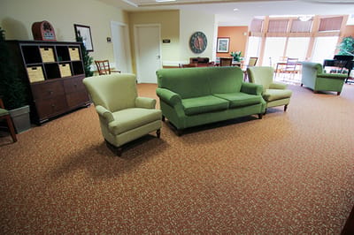 Common area with seating and decor