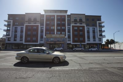 Exterior view of The Watermark at San Jose with cars in front