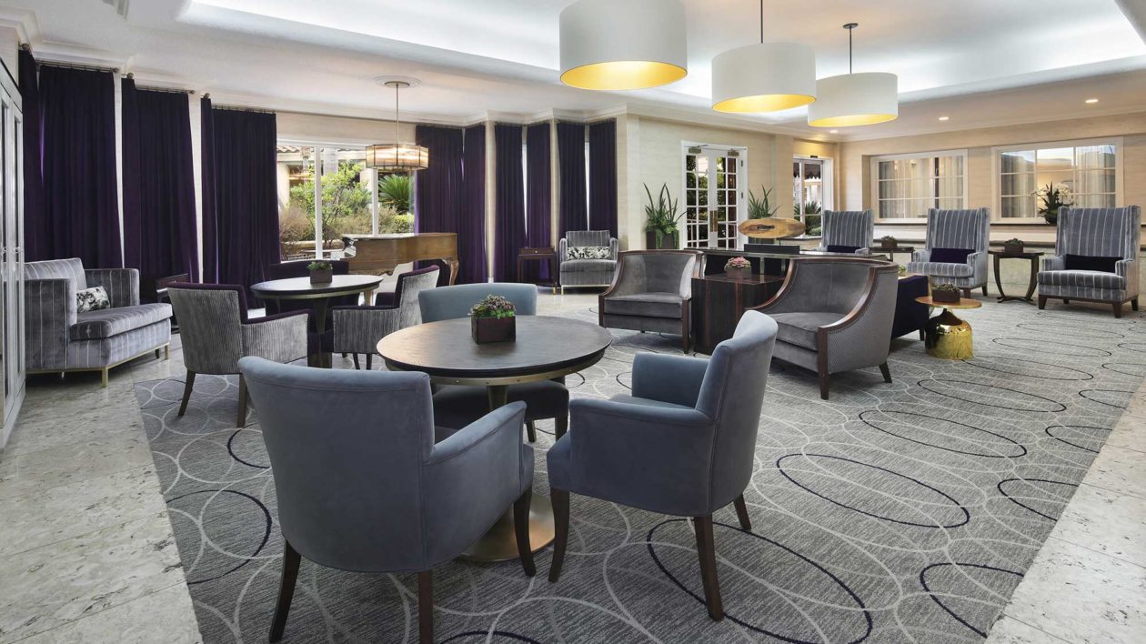 Common area with seating and natural light
