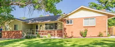 Exterior view of the memory care facility building