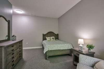 A cozy private resident room with decor
