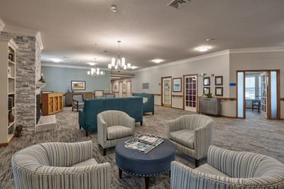 Common area with comfortable seating and decor