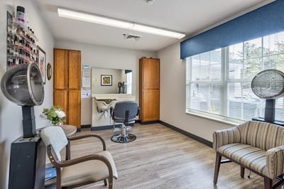 Hair salon area inside the facility