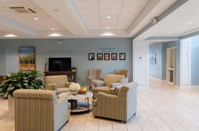 Interior common area with comfortable seating and decor