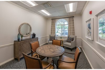 Cozy common area with seating and a round table