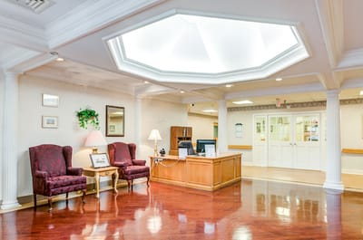 Interior view of a welcoming reception area