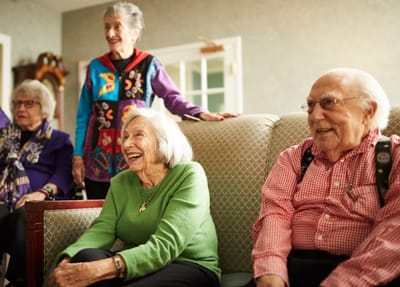 Residents enjoying a moment together in a common area