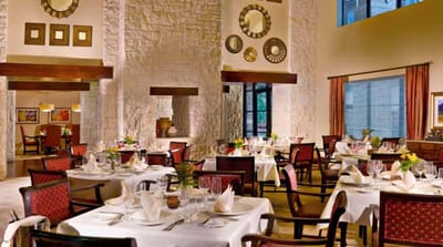 Elegant dining room set for a meal