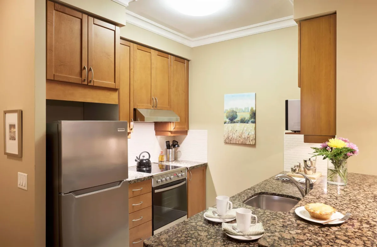 Well-equipped kitchen in a resident unit