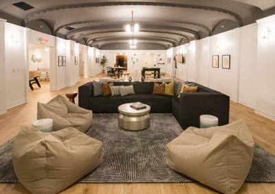 Interior common area with seating and decor