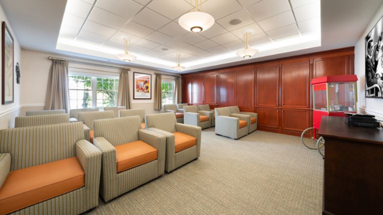 Interior lounge area with comfortable seating