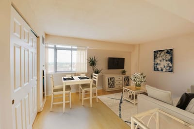 Bright interior view of a modern living space