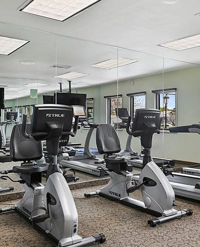 Interior view of a well-equipped fitness area