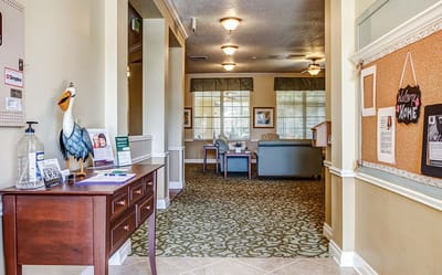 Interior view of a common area in the facility